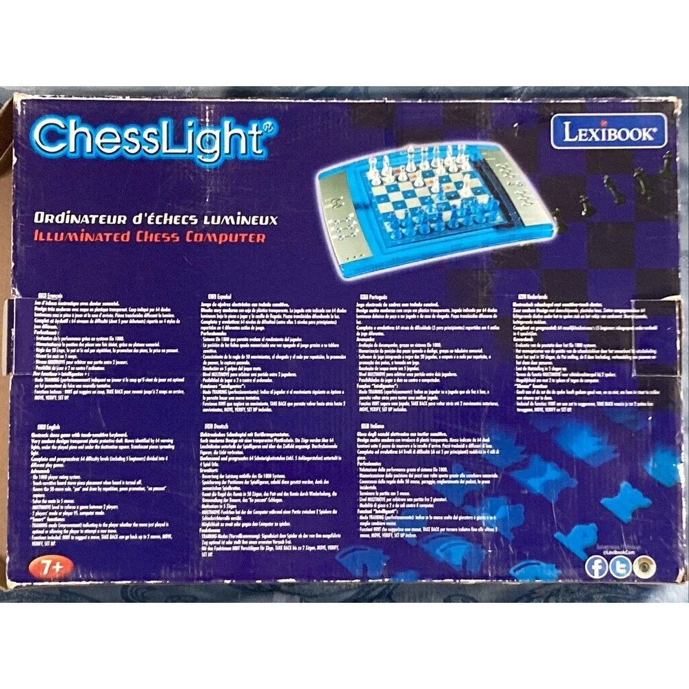 ChessLight Electronic Computer Chess Game Illuminated Board  LCG 3000 (Lexibook)